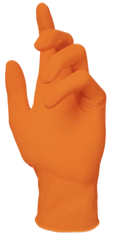 orange-nitrile-glove